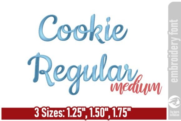 Cookie Regular Embroidery Font - Medium