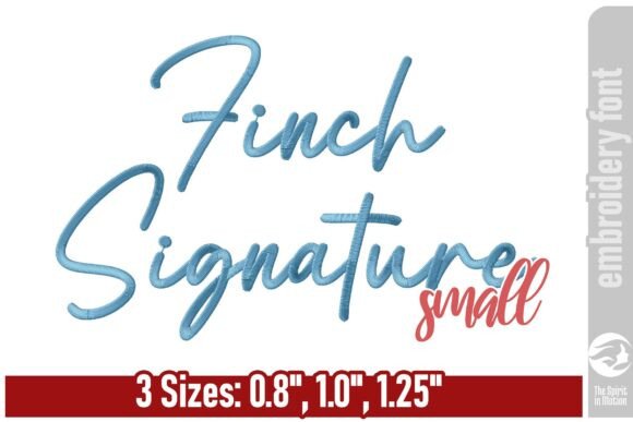 Finch Signature Embroidery Font - S