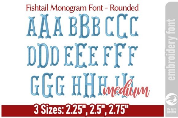 Fishtail Monogram Font - Rounded M