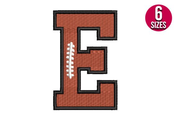 Football Font Alphabet Letter E