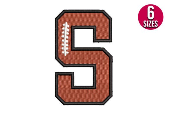 Football Font Alphabet Number Five 5