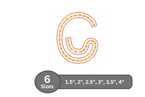 Rope Twist Alphabet -C for Holiday Embroidery