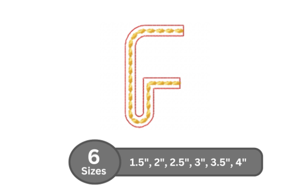 Rope Twist Alphabet -F for Etsy Sellers